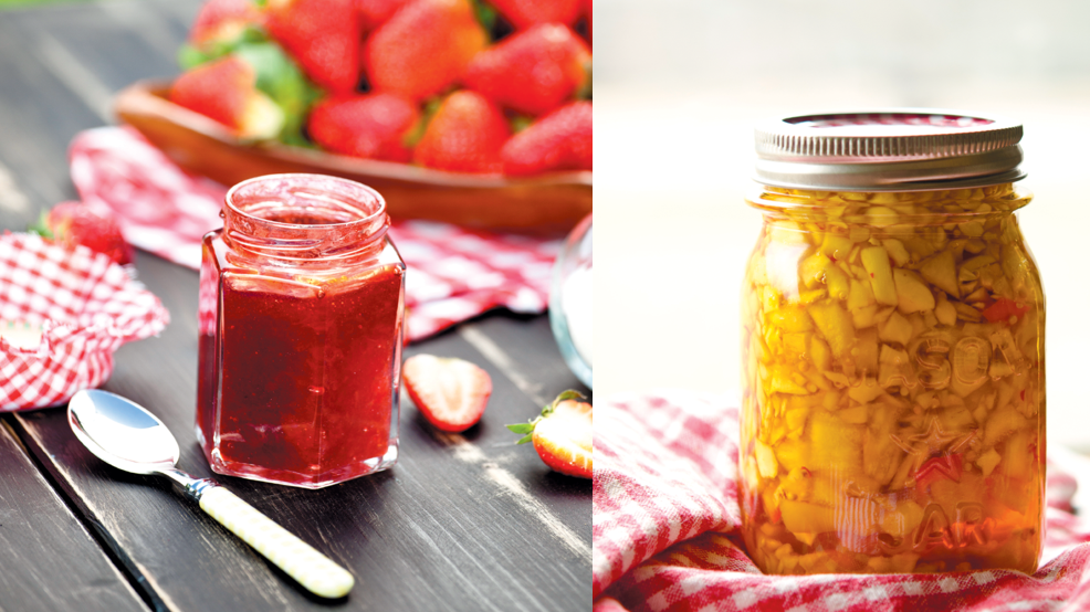 pickles and preserves jars
