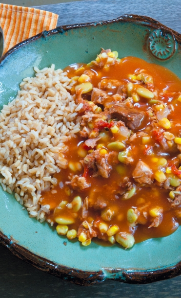 brown rice and wild game stew